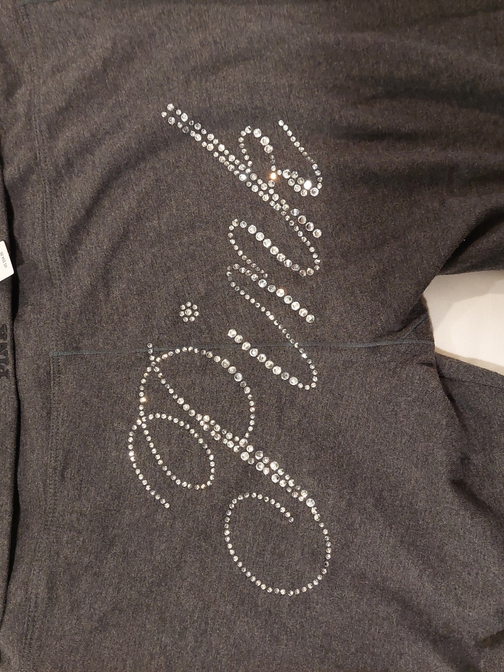 PINK Victoria's Secret Charcoal Gray Leggings with Crystal Script Logo